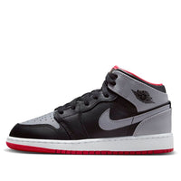 (GS) Air Jordan 1 Mid 'Black Grey Red' DQ8423-006