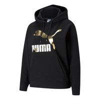 (WMNS) هودي رياضي مطبوع عليه شعار PUMA Classics باللون الأسود 531385-51