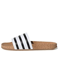 (WMNS) أديداس Adilette كورك "أبيض أسود" BA7210