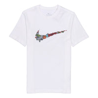 Nike Cartoon Pattern Large Logo Printing Round Neck Casual Short Sleeve White DR1288-100