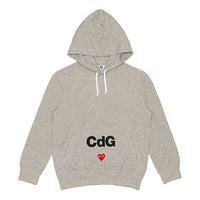 COMME des GARCONS PLAY x CDG Logo Drawstring Hoodie 'Grey' AE-T104-051-1