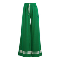 (WMNS) adidas Adicolor 70s Knit Wide Pants 'Green White' IB2045