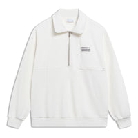 سويت شيرت Li-Ning Counterflow Triple Logo Half Zip 'White' AWDT589-1