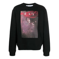 Off-White SS21 Arrows Pattern Printing Round Neck Long Sleeves Version Black OMBA025S21FLE0091001