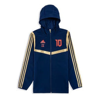 Men's adidas Falcon Zidane Soccer/Football Training Hooded Jacket Blue DZ7312