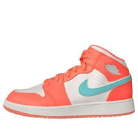 (GS) حذاء Air Jordan 1 Mid 'Crimson Pulse' 555112-814