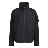adidas originals Im Jacket Solid Color Multiple Pockets Athleisure Casual Sports Stand Collar Black HE6606