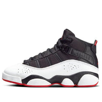 (PS) حذاء Air Jordan 6 Rings باللون الأسود والأحمر والأبيض 323432-067