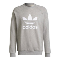 adidas original adicolor classics trefoil crewneck sweatshirt 'Medium Grey Heather White' H06650