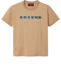 (WMNS) Gucci Cotton Jersey T-Shirt With Print 'Beige' 787299-XJGNW-2293