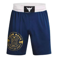 شورت تدريب الملاكمة Project Rock من Under Armour باللون الأزرق 1370451-408