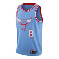 قميص نايكي NBA City Limited Edition SW Fan لموسم 2019-2020 Chicago Bulls Zach LaVine رقم 8 أزرق AV4628-449
