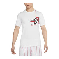 تي شيرت رجالي أبيض بأكمام قصيرة ورقبة دائرية مطبوع عليه شعار Air Jordan DZ4518-100
