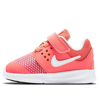 (TD) حذاء جري Nike Downshifter 7 منخفض الرقبة باللون الوردي/الأبيض 869971-600