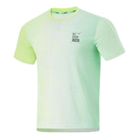 تيشيرت الجري السريع الجفاف من Li-Ning Graphic باللون الأخضر النيون ATSU191-3