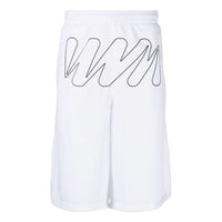 Off-White Wave Outl Diagonal Mesh Shorts OMCB076F22FAB0011011