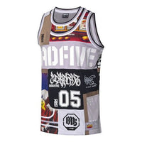 قميص Li-Ning x CBA Badfive Shanghai Sharks باللون الرمادي متعدد الألوان AAYQ519-1