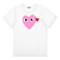 COMME des GARCONS PLAY Red Emblem Heart T-Shirt 'White/Pink' AZ-T106-051-4