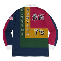 Supreme SS20 Week 2 7s Rugby Long Sleeves Polo Shirt Unisex Blue SUP-SS20-146