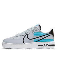 حذاء Nike x 3M Air Force 1 React LX "Pure Platinum Baltic Blue" CT3316-001