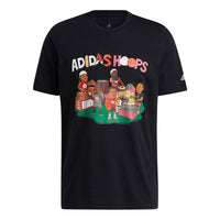 adidas China S1 Tee Casual Basketball Sports Breathable Short Sleeve Black HB6168