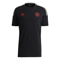 adidas MENS Mufc Tee Manchester United Football Short Sleeve Black GR9579