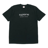 تيشيرت Supreme SS20 Week 1 Shop Tee بشعار كلاسيكي وأكمام قصيرة للجنسين باللون الأسود SUP-SS20-259