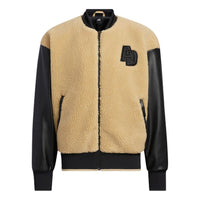 adidas Logo Monogram Jackets 'Beige Black' IB2722