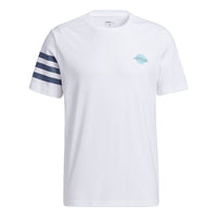 adidas neo Casual Sports Shirt Round Neck Short Sleeve White GP5703