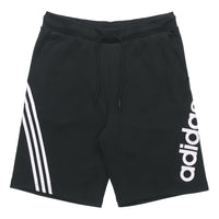 adidas neo Side Stripe Logo Printing Casual Sports Shorts Black GJ6691