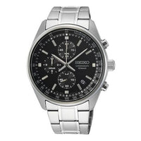 Men's SEIKO Business Steel strip Watch Black SSB379P1