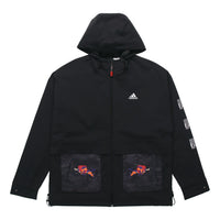 جاكيت adidas CNY JKT Training Sports بغطاء رأس مبطن بالصوف أسود GP1821