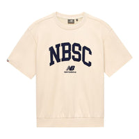 New Balance Logo T-Shirt 'Beige Navy' 5CD25353-CRE