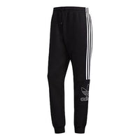 بنطال رياضي طويل كاجوال مطبوع عليه شعار adidas originals باللون الأسود DX4225