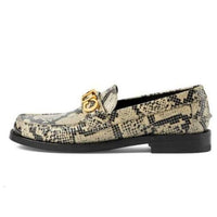 (WMNS) حذاء لوفر بطبعة شعار Gucci Python "محايد" 700036-19Y00-9719