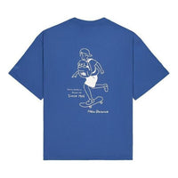 New Balance Wordmark Logo Skate Graphic T-Shirt Asia Sizing 'Blue' AMT42338-NYY