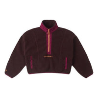 (WMNS) Converse Sherpa Half Zip Top 'Eternal Earth Brown' 10026147-A01