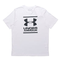 تيشيرت رجالي من Under Armour Gl Foundation كاجوال برقبة دائرية ورياضي يسمح بمرور الهواء وأكمام قصيرة، أبيض 1326849-100