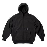 جاكيت Palace X Engineered Garments خريف وشتاء 2022 بغطاء رأس وسحاب من قماش ثقيل مرقع باللون الأسود P23CS191