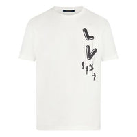 بلوفر رجالي من لويس فيتون LV SS21 مطبوع عليه مظلات، أبيض، 1A8P8U