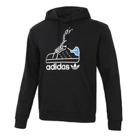 adidas originals Worm Casual Sports hooded Printing Pullover Black GN2159