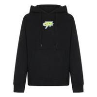 Men's Off-White FW22 Back Logo Printing Hooded Long Sleeves Ordinary Version Black OMBB097F22FLE0064641