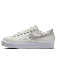 (WMNS) Nike Blazer low Platform 'Summit White Sail White Metallic Silver' DQ7571-101