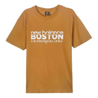 New Balance Boston Print T-Shirt Asia Sizing 'Orange White' AMT23308-RIL