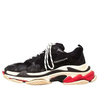 حذاء رياضي Balenciaga Triple S "أسود من الرغوة المزدوجة والشبكة" 512175W09O11000