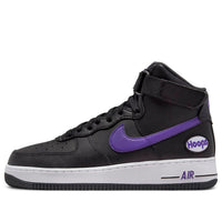 حذاء Nike Air Force 1 High '07 LV8 Hoops باللون الأسود والأرجواني DH7453-001