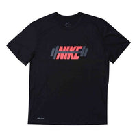 تيشيرت Nike Dri-FIT Legend Logo مطبوع بأكمام قصيرة باللون الأسود CT6471-010