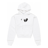 Men's Off-White FW21 Logo Printing Pullover Loose Version White OMBB037F21FLE0160110