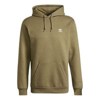هودي adidas originals Solid Color Small Label Fleece Lined 'Olive Green' H34650