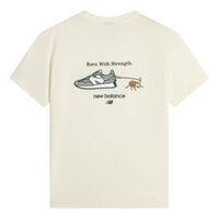 New Balance Logo Graphic T-Shirt Asia Sizing 'White Grey' AMT22397-IV